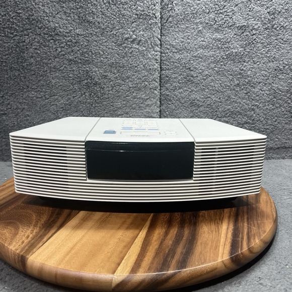 Bose Wave CD Player AM/FM Radio Clock Platinum White AWRC1P Tested NO REMOTE - Picture 1 of 8